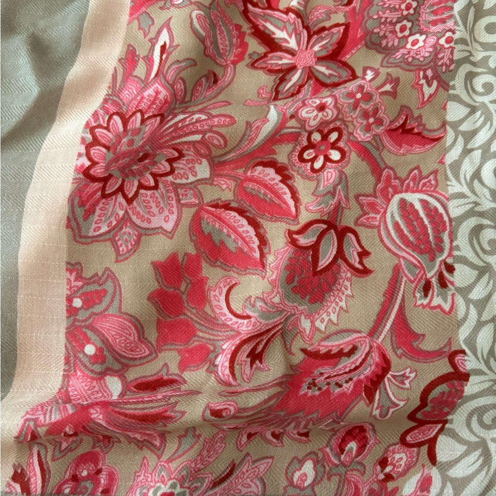 Large Patchwork Print Square Scarf / Wrap - image 2